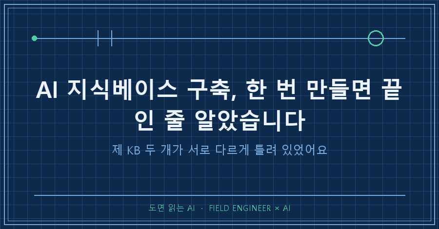 타이틀카드 — AI 지식베이스도 늙는다