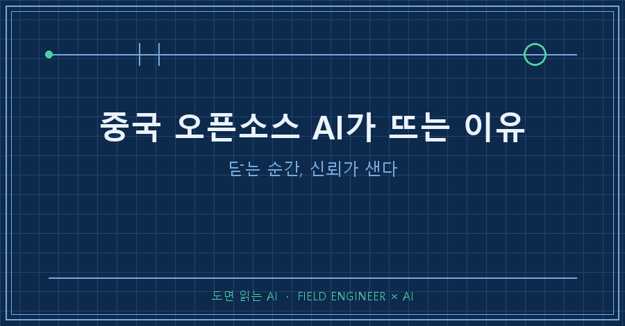 타이틀카드 — "중국 오픈소스 AI가 뜨는 이유 / 닫는 순간, 신뢰가 샌다"